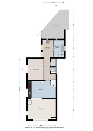 Floorplan - Westelijke Doorsnee Nz 60, 7881 PB Emmer-Compascuum